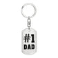 Number One Dad - Dog Tag Key Chain