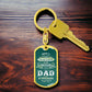Being a Teacher-DAD - Dog Tag Keychain