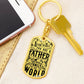 To the world fathers day by Sanad - Dad -  Dog Tag Keychain