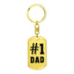 Number One Dad - Dog Tag Key Chain