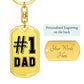 Number One Dad - Dog Tag Key Chain