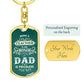 Being a Teacher-DAD - Dog Tag Keychain