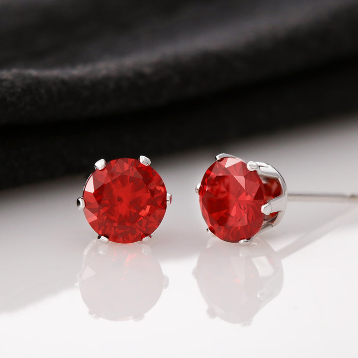 Red Cubic Zirconia Earrings - Bling This On