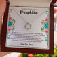 Mom To Daughter Necklace - Our Bond Unbreakable, Defying Space And Time
