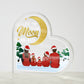 I  Love You To The Moon And Back - Heart Plaque