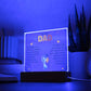 My Dear Dad  My Footprint Is Small But Getting Bigger Everyday Premium Acrylic Plaque - Bling This On