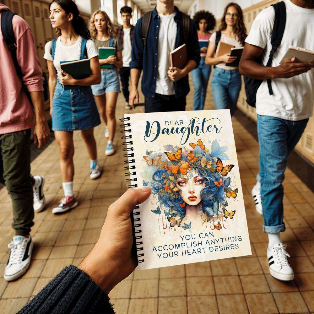 You Can Accomplish Anything Daughter Spiral Notebook - Bling This On